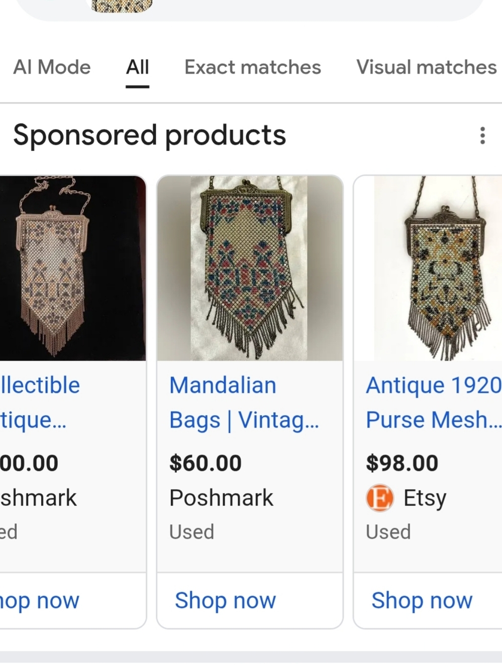 1920s Metal Mesh Mandalian Mfg. Co. Art Deco Small Purse - Picture 2 of 10
